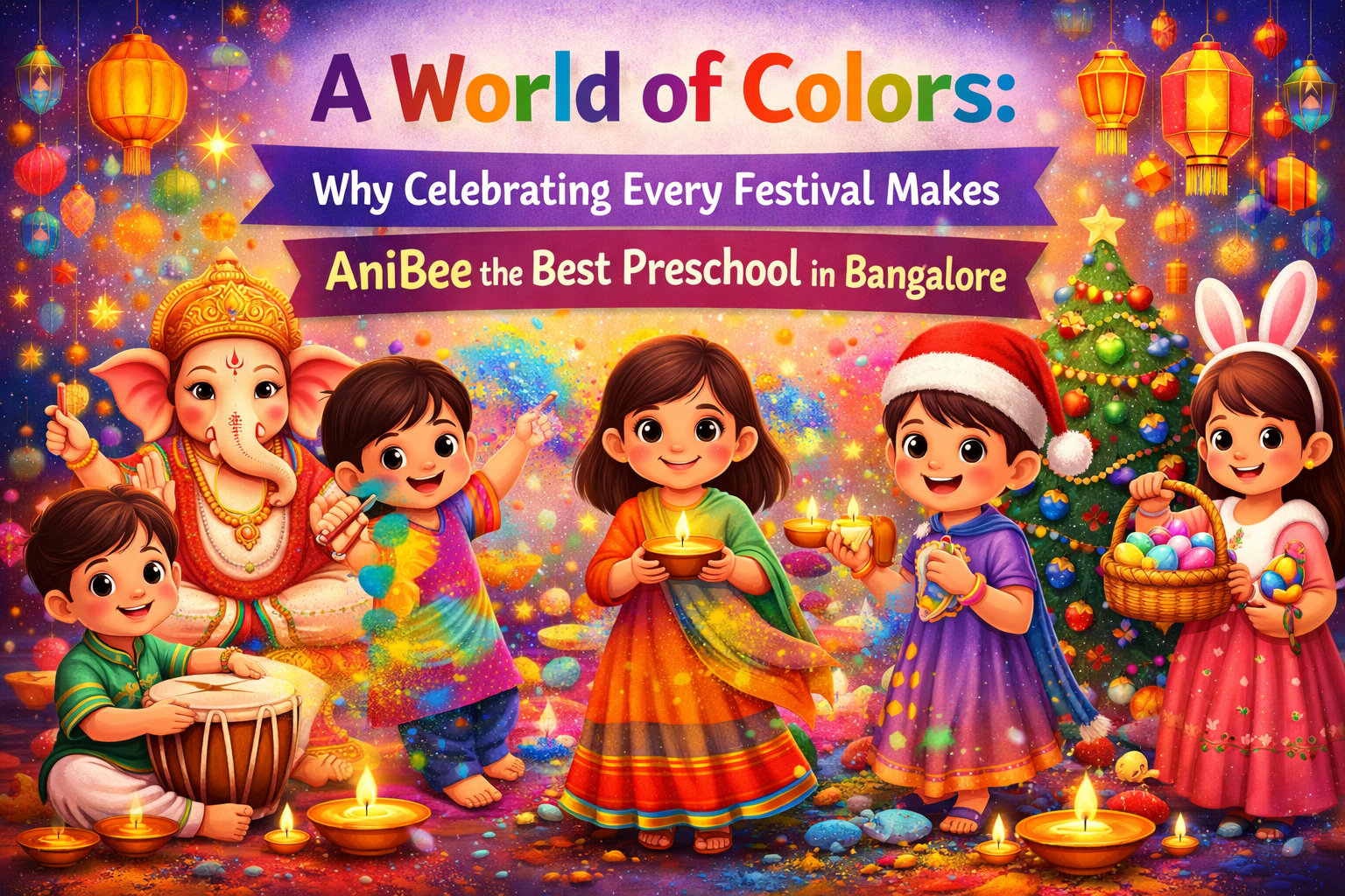 A World of Colors: Why Celebrating Every Festival Makes AniBee the Best Preschool in Bangalore